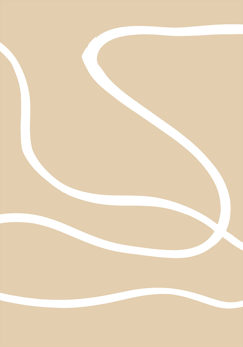 Beige lijnen 01 poster