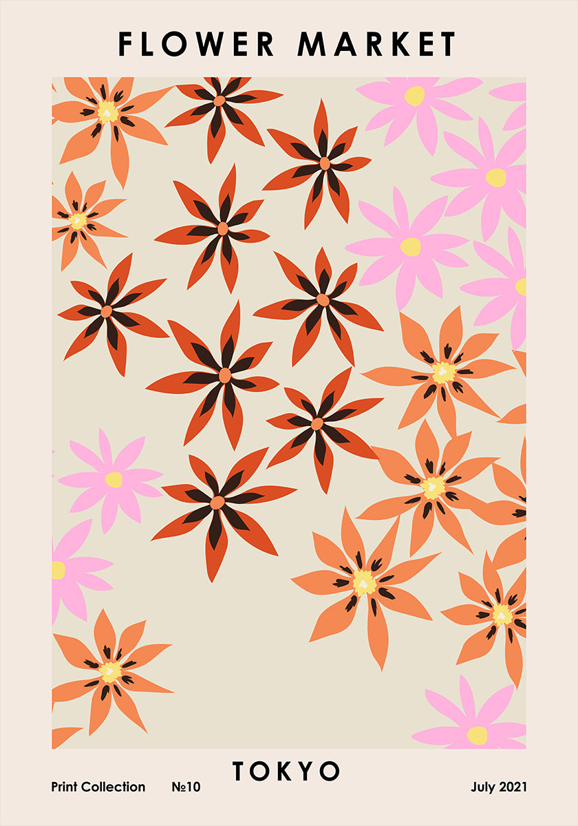 Bloemenmarkt Tokio Poster