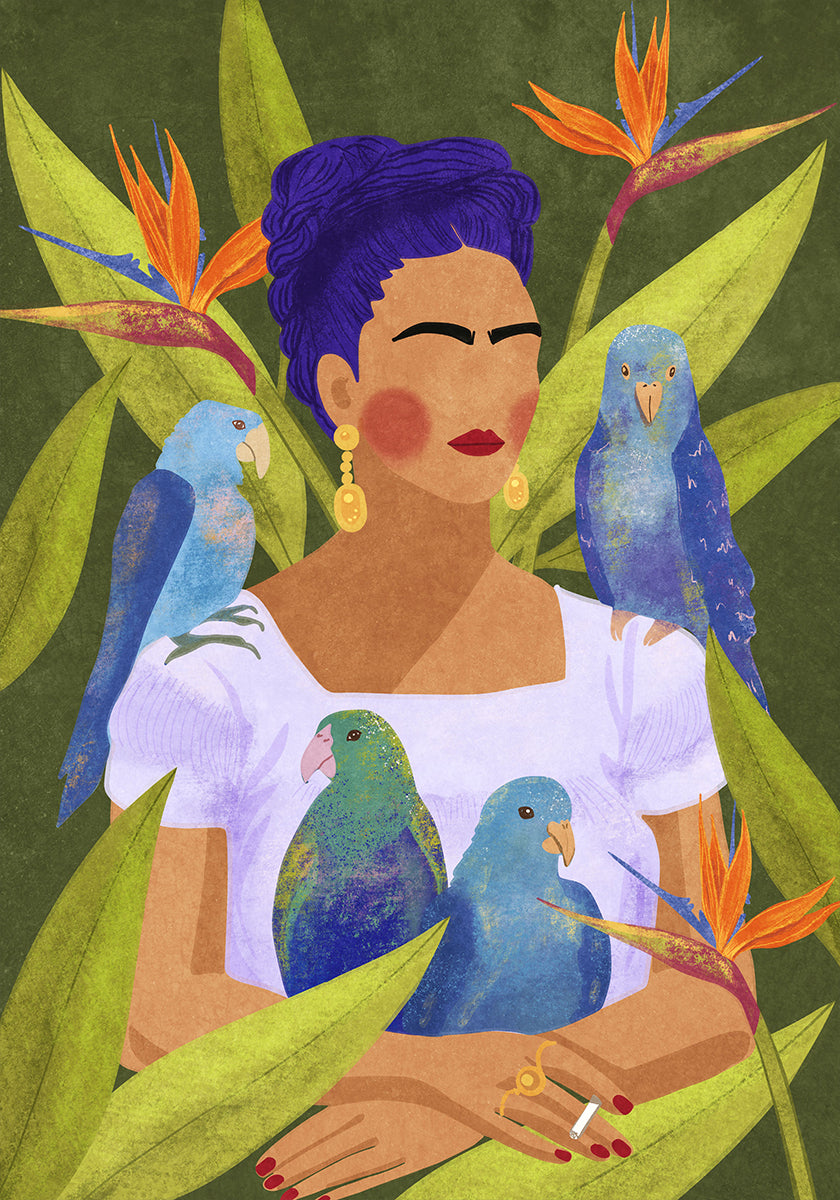 Frida en vogels poster