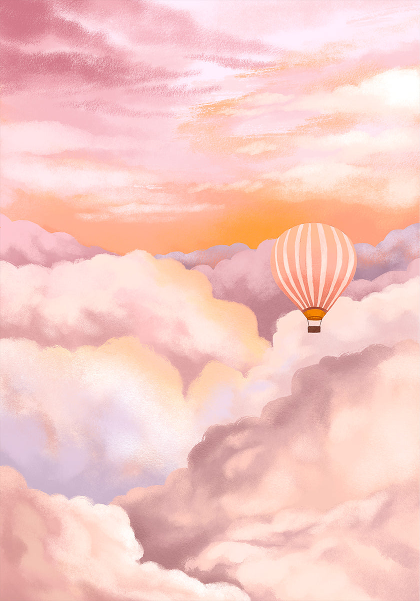 In de wolken-poster