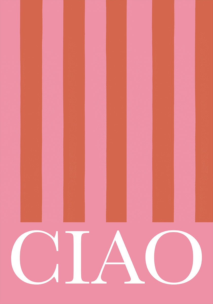Ciao strepen poster