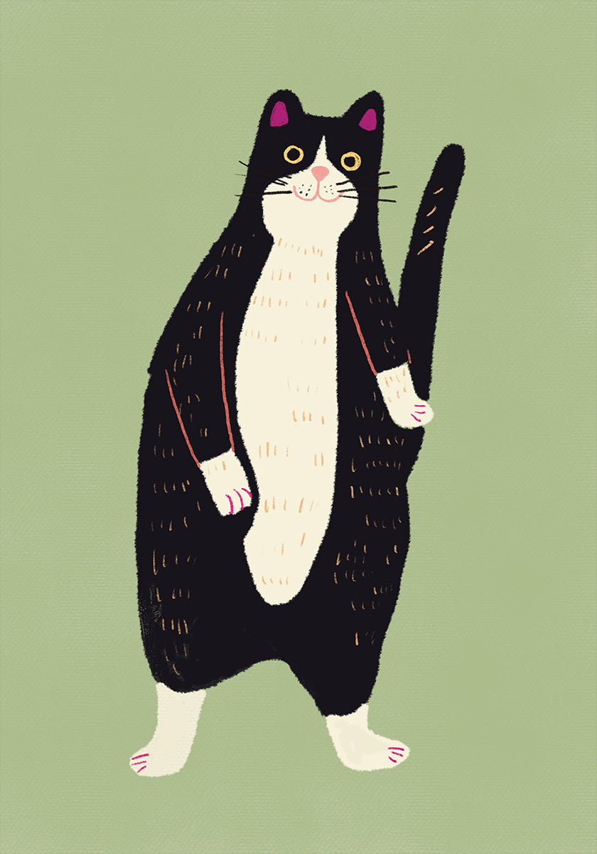 Zwart-witte kat 02 (NIEUW)