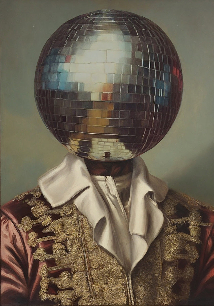 DiscoHead King / gewijzigde collagekunst (NIEUW)