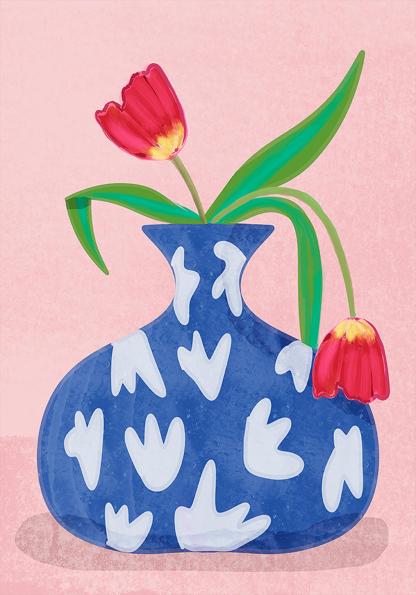 Tulp in vaas Poster