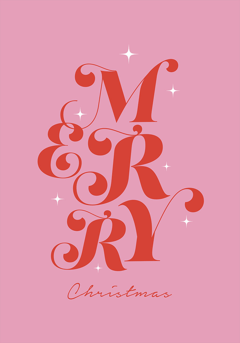 Vrolijke kerstposter