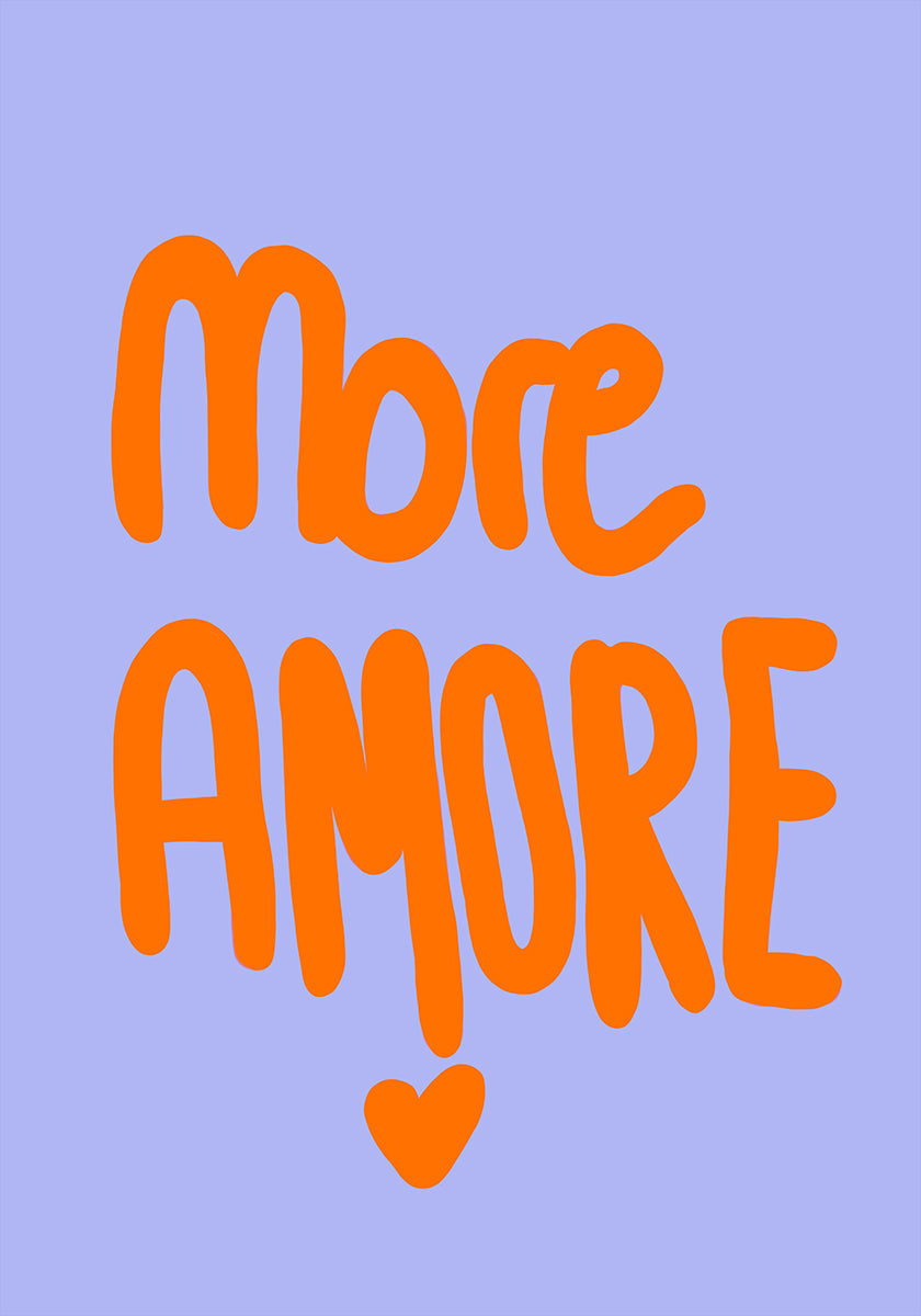 Gedurfde typografie in levendige oranje poster