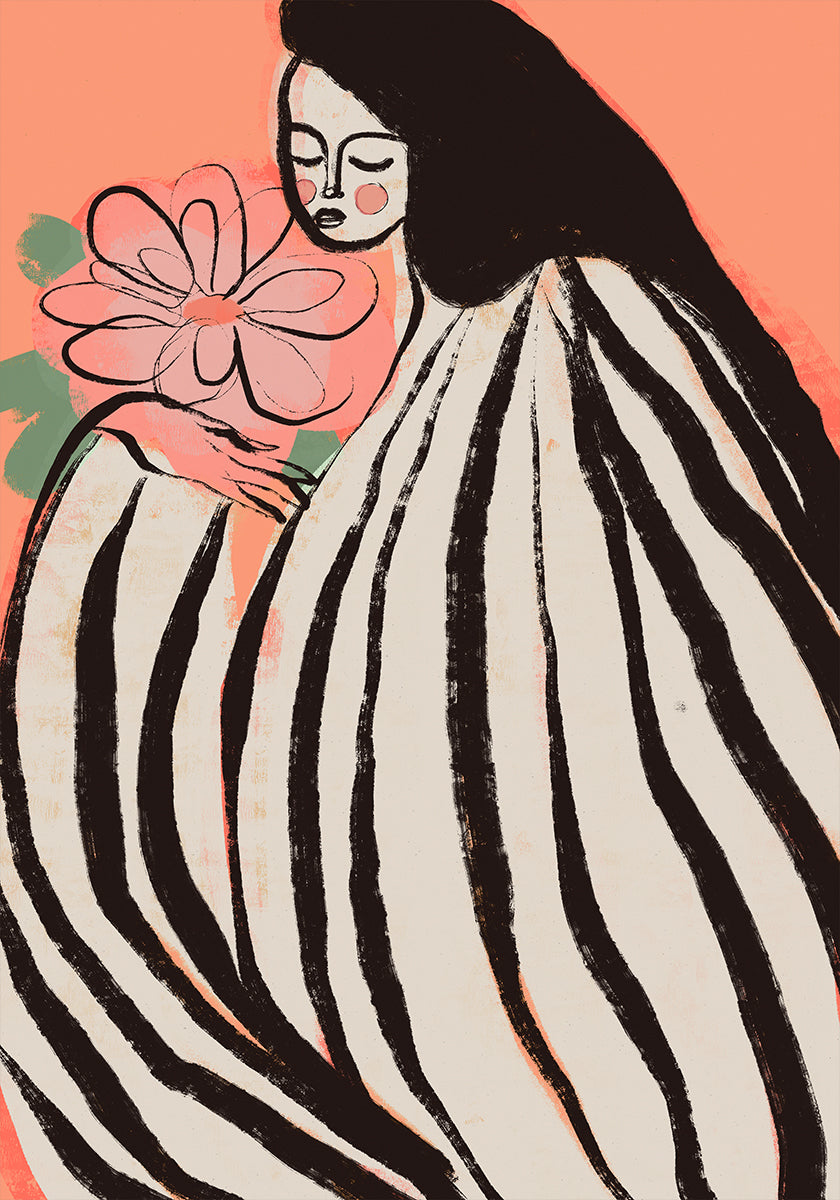 Een stil moment (perzik) poster