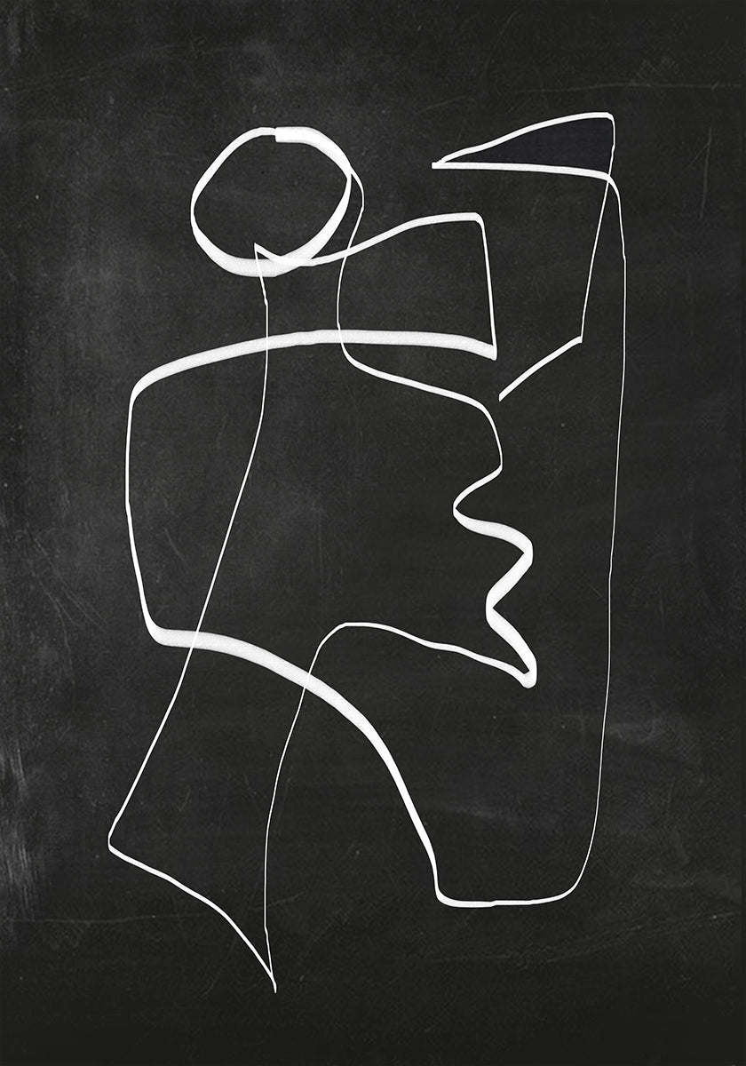 Abstracte lijntekeningen 6 2 poster