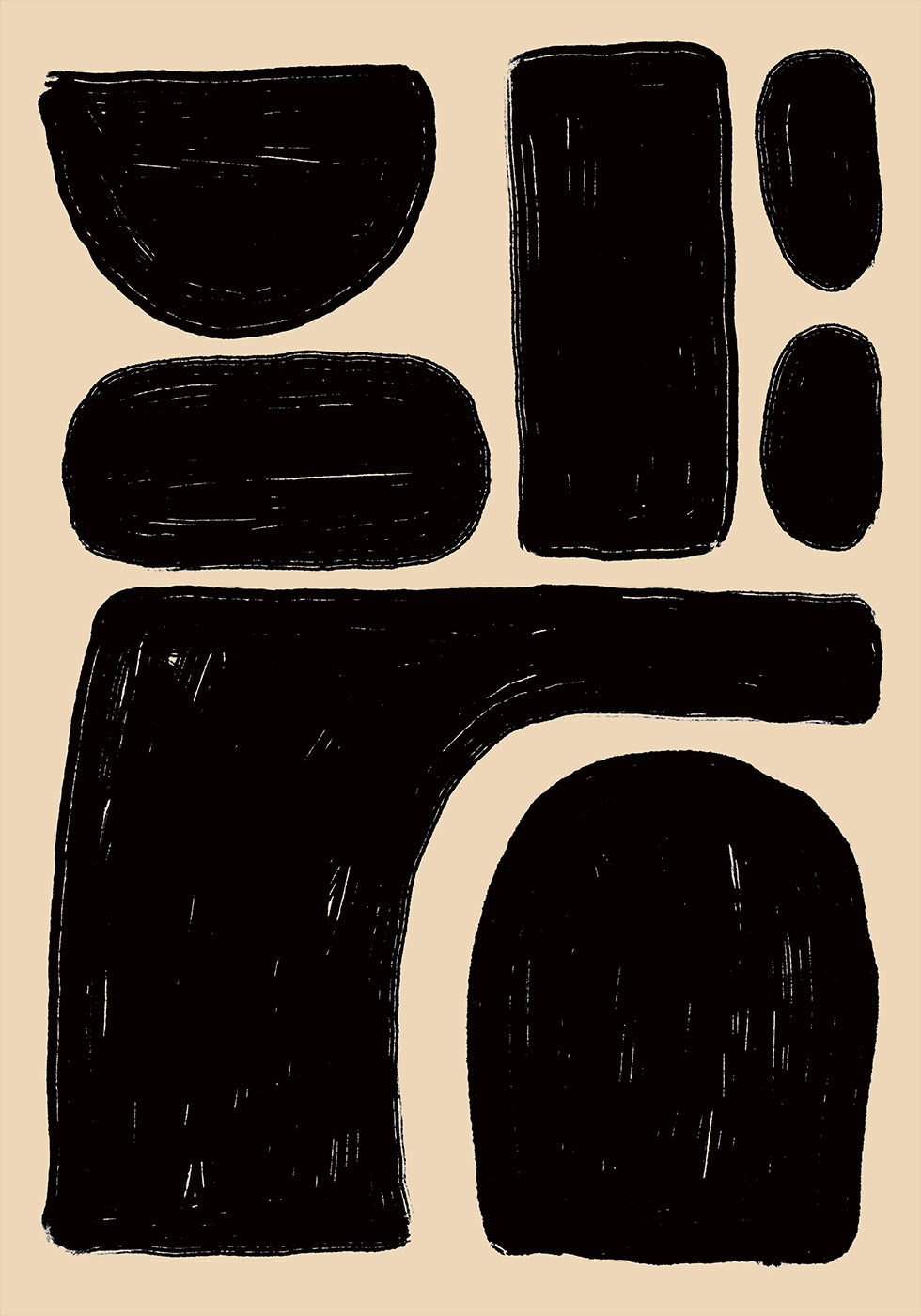 Gedurfde abstracte vormen poster