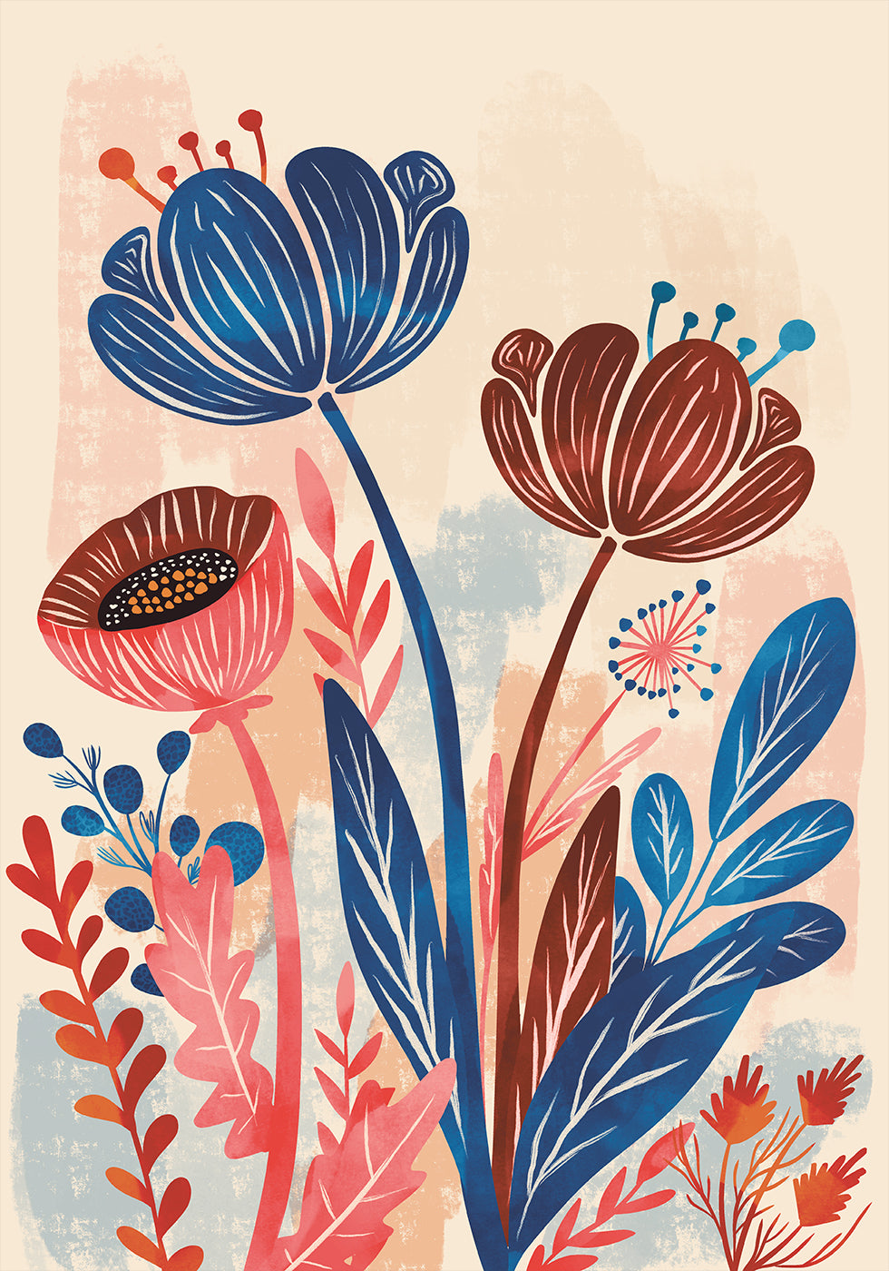 Fantastische bloemenposter