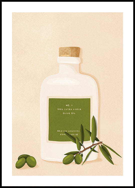 Olijfolie fles poster