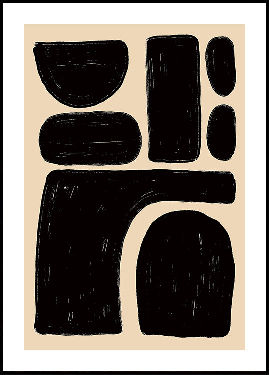 Gedurfde abstracte vormen poster