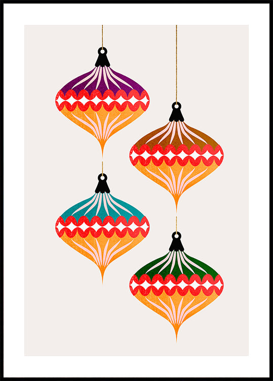 Kerstballen (vers.3) Poster