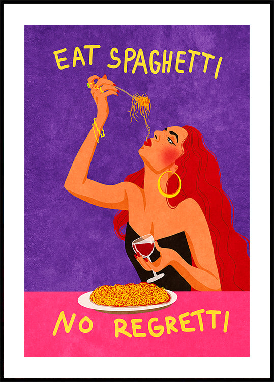 Eet spaghetti geen spijtti Poster