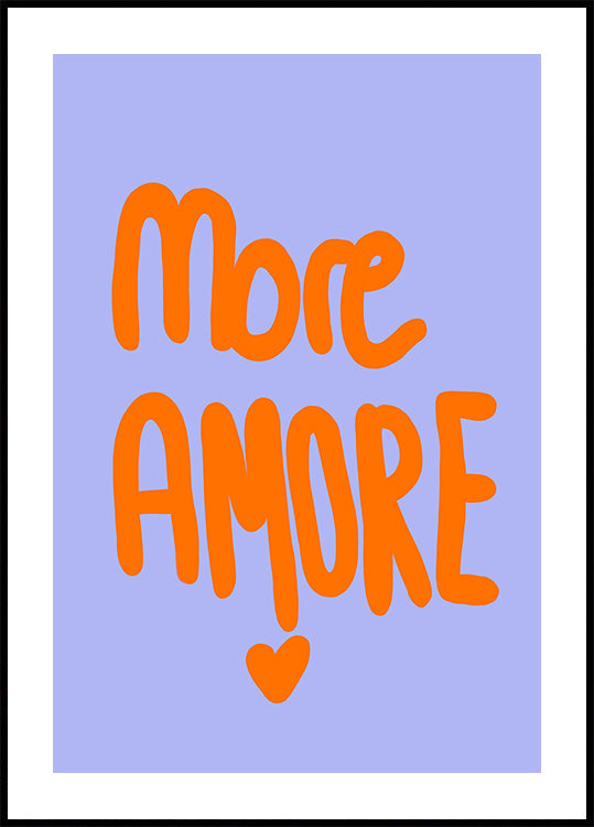 Gedurfde typografie in levendige oranje poster