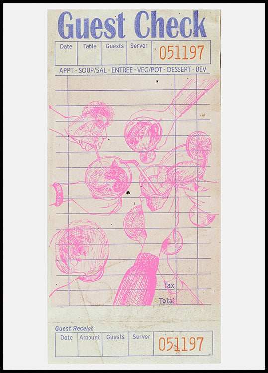 Proost gastcontrole roze poster