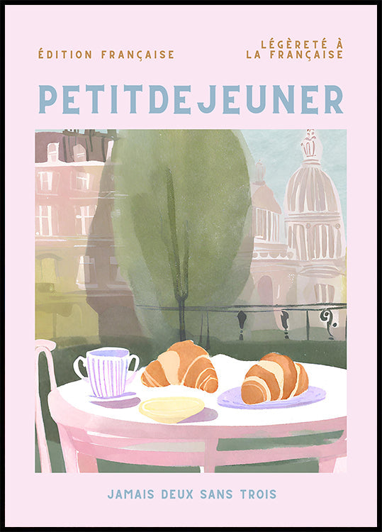 Petit Dejeuner, Croissants, Parijs, Pastel