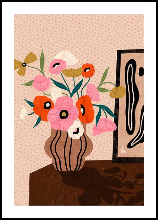 Bloemen Op Dressoirposter