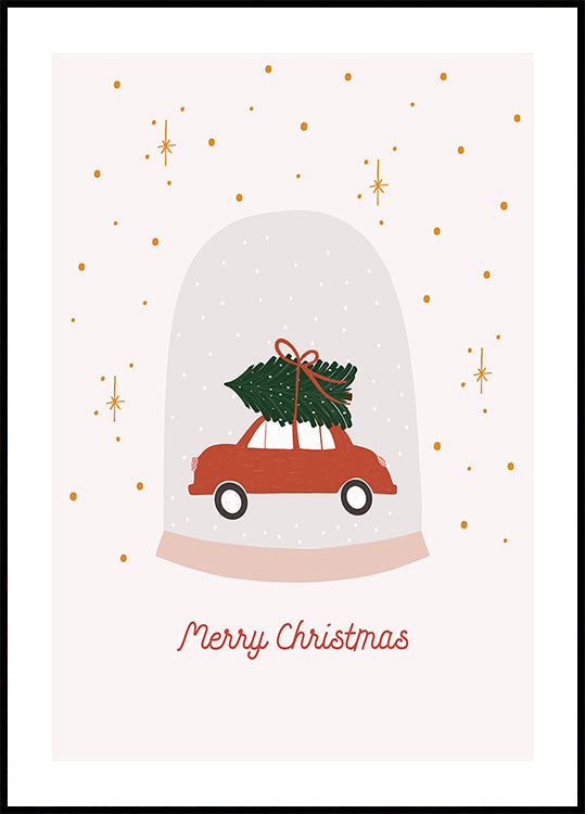 Vrolijke kerstposter