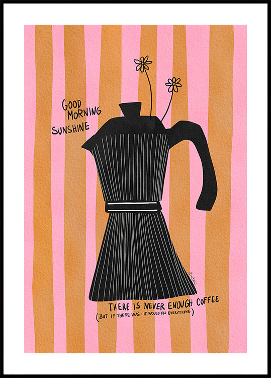 Mocca koffie zonneschijn poster