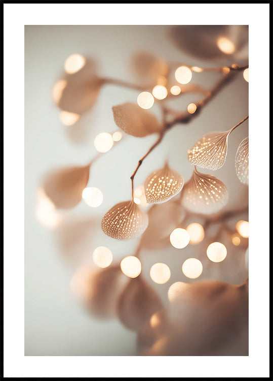 Gloeiende bloemblaadjes poster