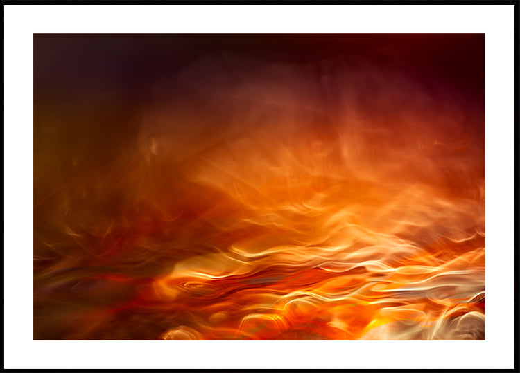 Brandend water-poster