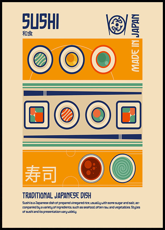 Sushi Japans eten print poster
