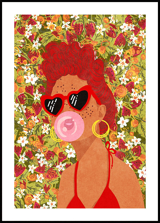 Aardbeien dame