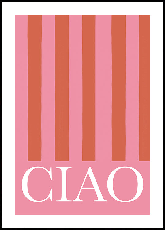 Ciao strepen poster