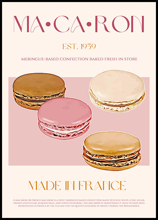 Franse Macaron Delight-poster