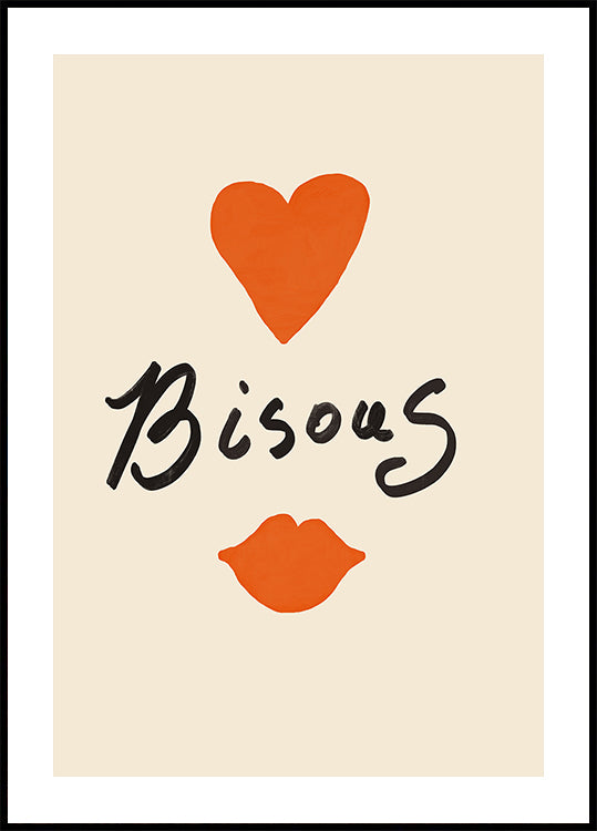 Oprechte Bisous-poster