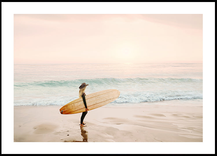 Surfende veedrijfster