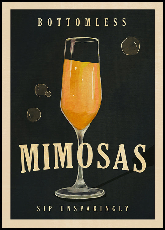 Bodemloze Mimosa's Art Deco Cocktail Bar Art Poster