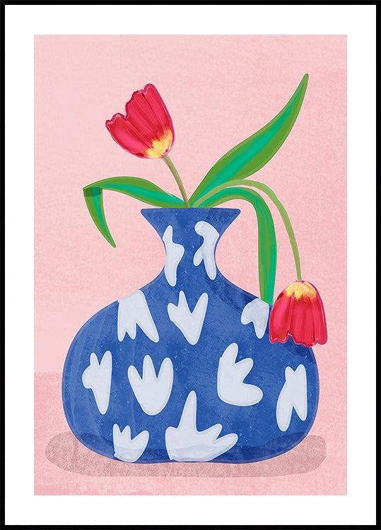 Tulp in vaas Poster