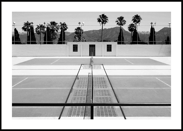 Tennis Court and Palm Trees Plakat - Posterbox.dk
