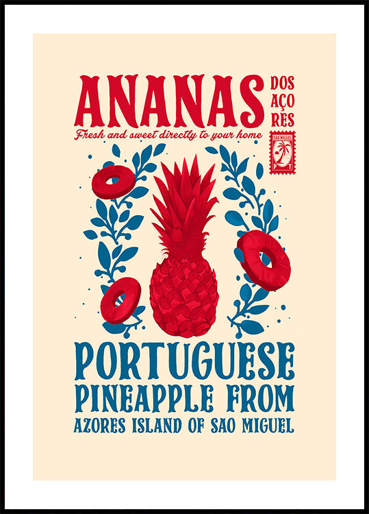 Ananas keukenprint Poster
