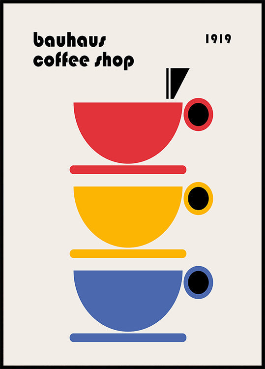 Bauhaus koffie minimalistische poster