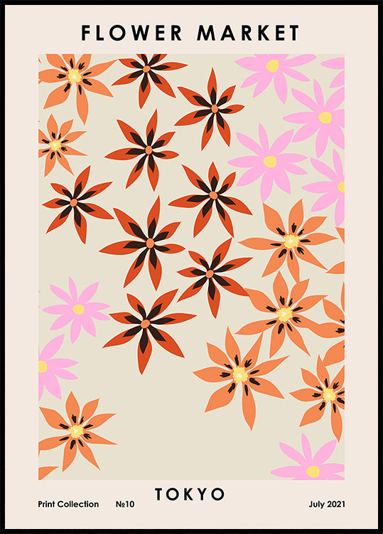 Bloemenmarkt Tokio Poster