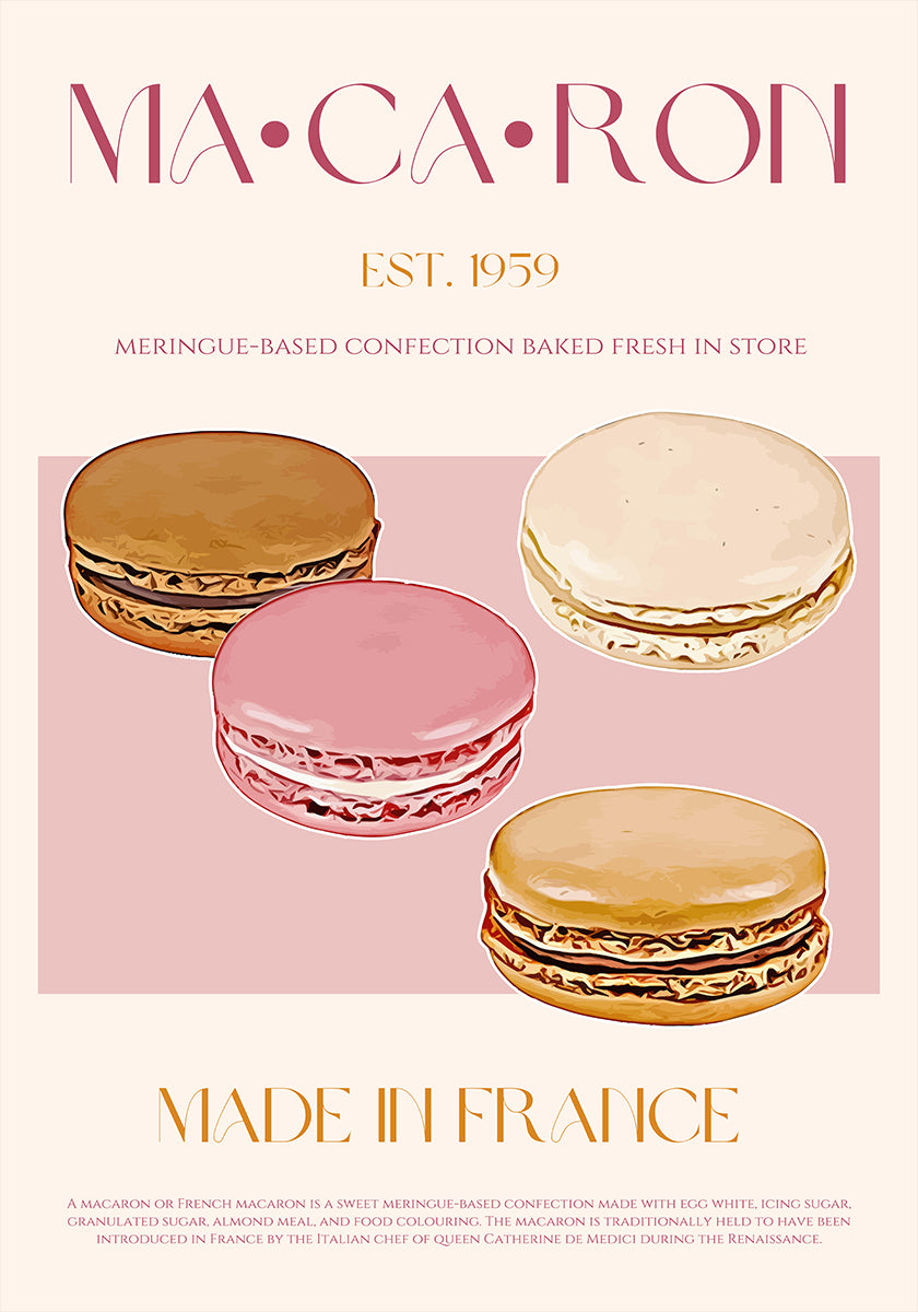 Franse Macaron Delight-poster