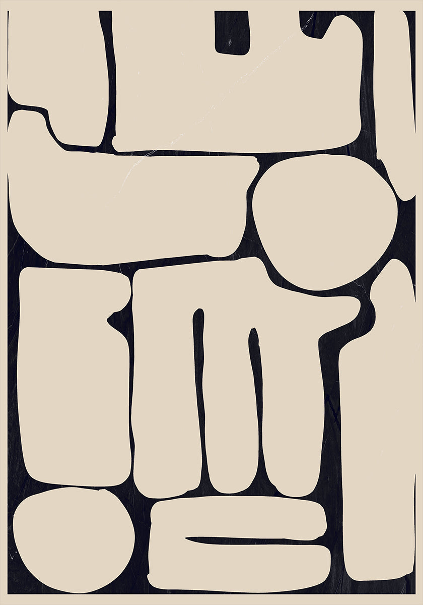 Moderne abstracte minimale vormen 161 poster