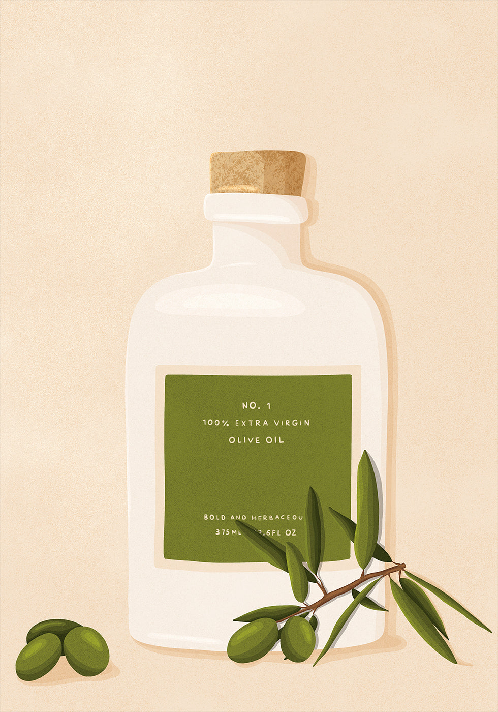 Olijfolie fles poster