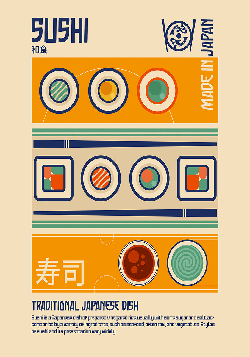 Sushi Japans eten print poster