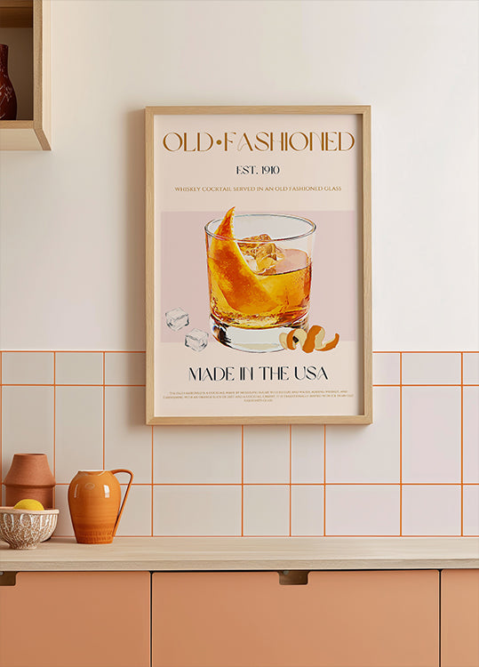 Klassieke cocktail charme poster