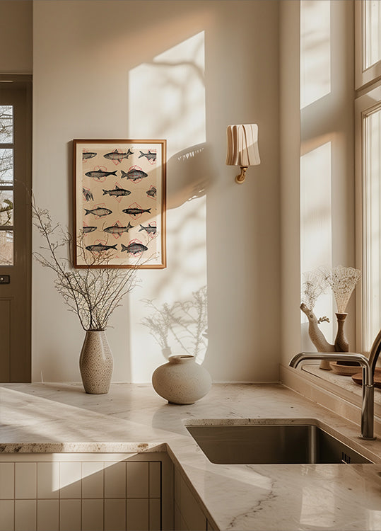 Vissen in geometrie Nº4 poster