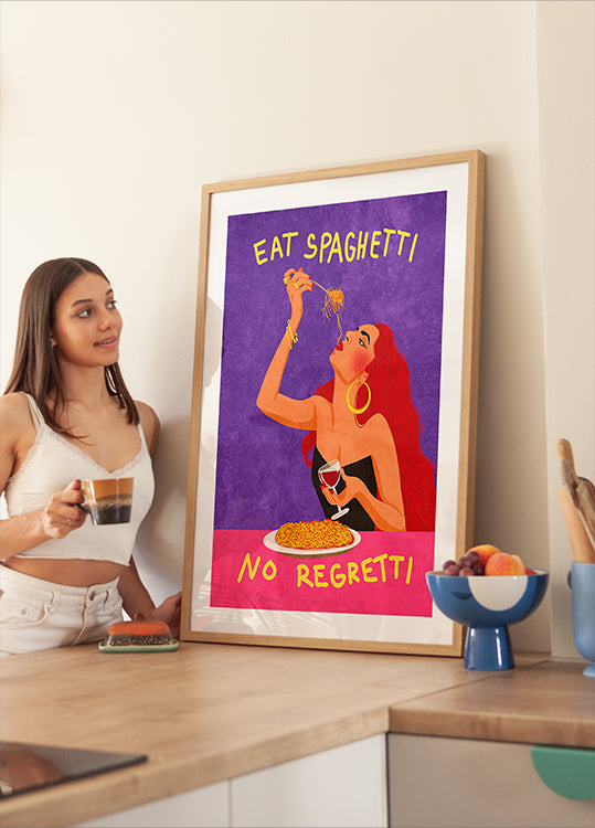 Eet spaghetti geen spijtti Poster