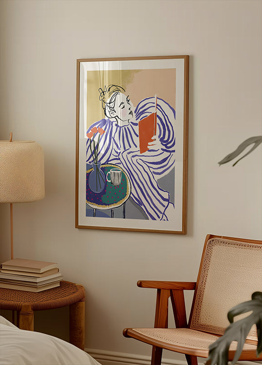 Gezellige leeshoekposter