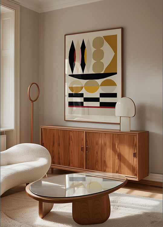 Abstracte compositie 25 Affiche