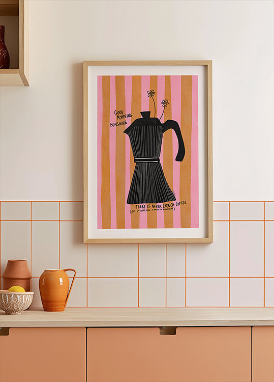 Mocca koffie zonneschijn poster