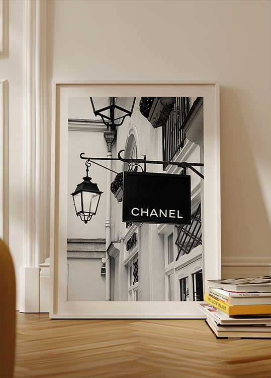Chanel Parijs zwart-wit poster