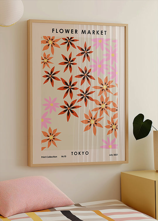 Bloemenmarkt Tokio Poster
